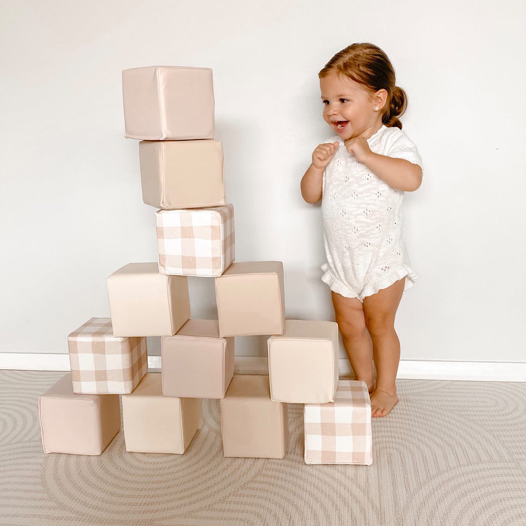Gingham Foam Blocks